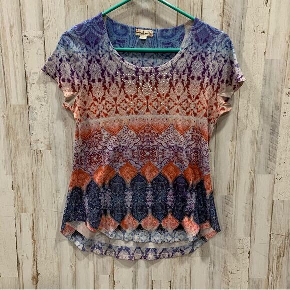 World Unity Y2K Multi Color T-shirt Tie Dye - Picture 1 of 5